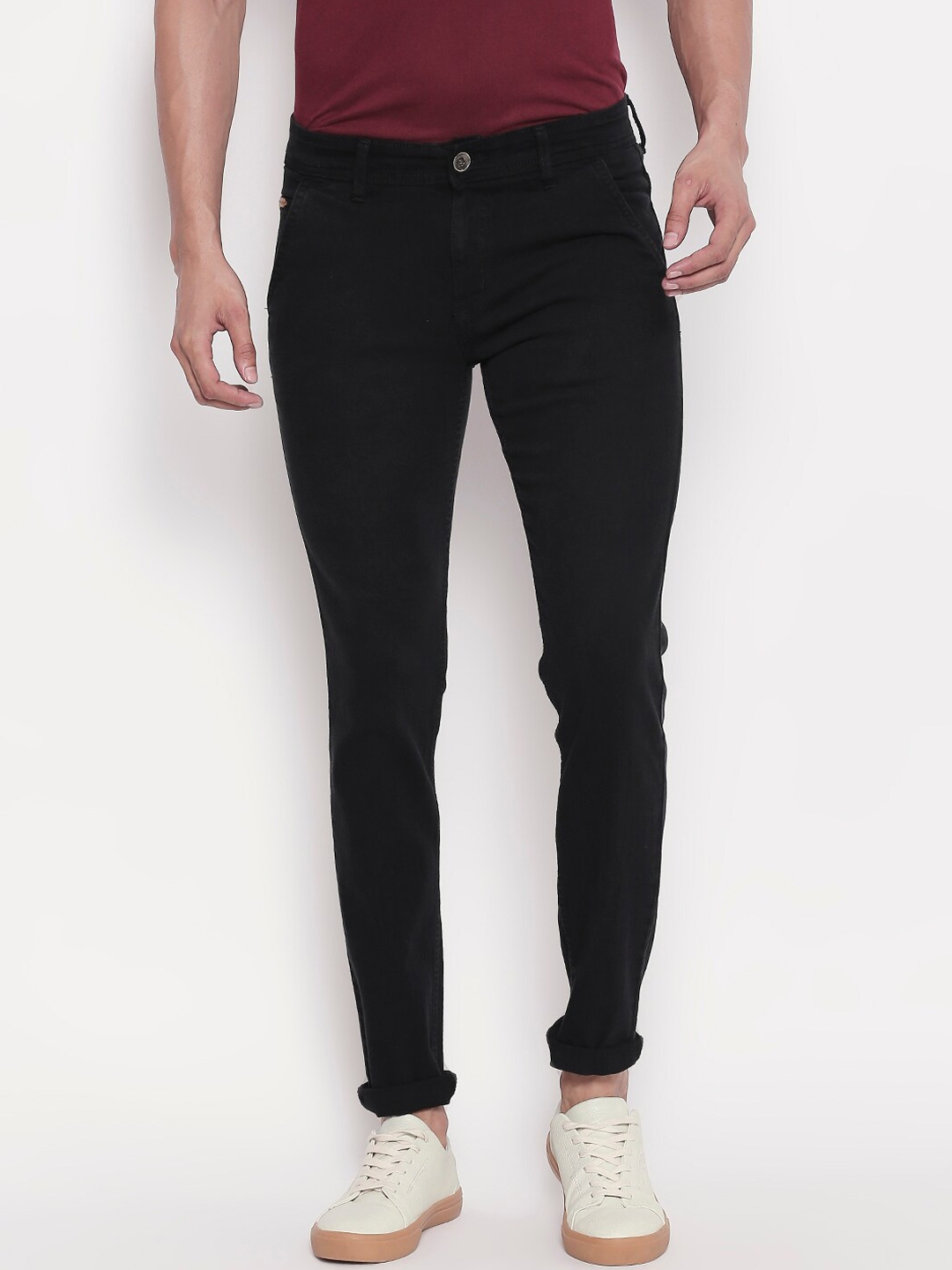 Buy High Star Men Black Slim Fit Mid Rise Clean Look Stretchable Jeans