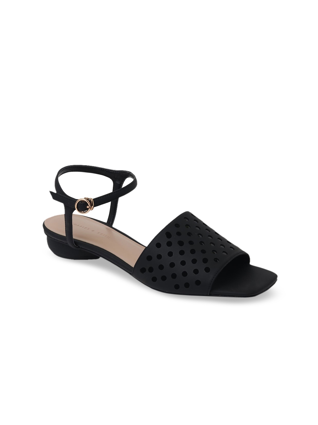 charles and keith black heels