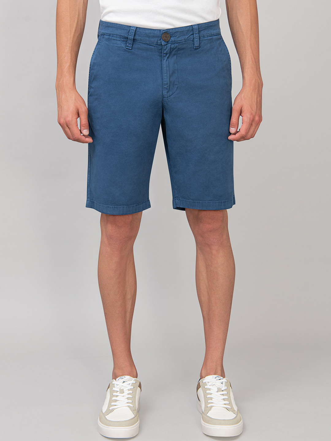 Buy Beverly Hills Polo Club Men Blue Solid Regular Fit Regular Shorts
