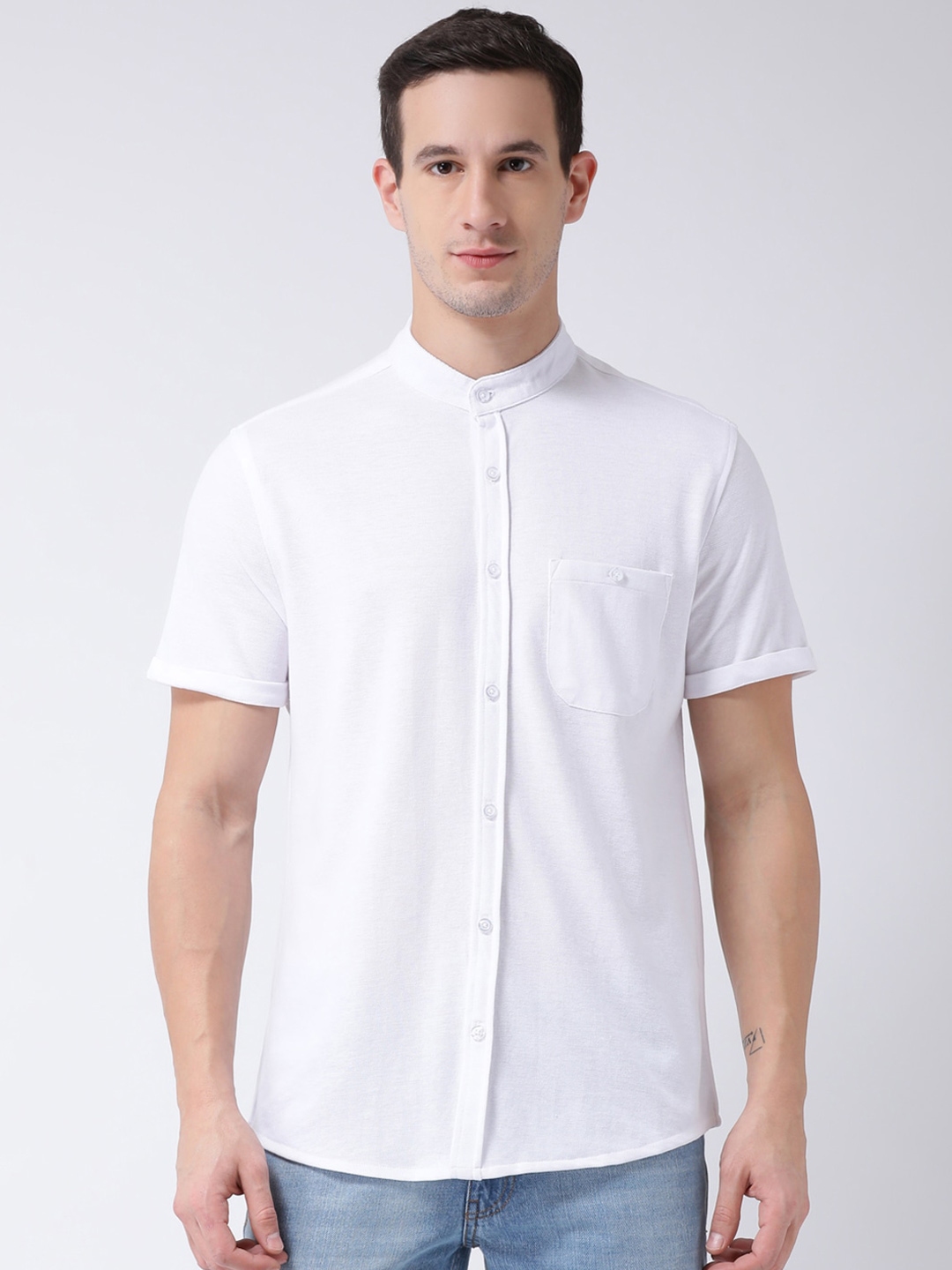 Buy Club York Men White Regular Fit Solid Casual Shirt - Shirts for Men ...