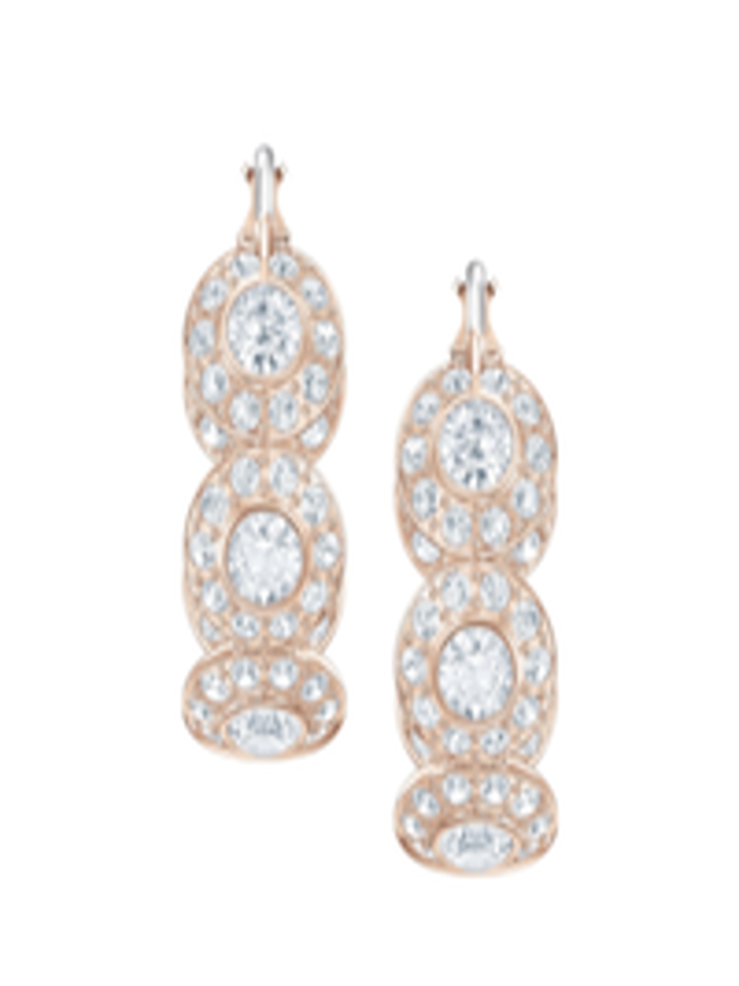 Buy SWAROVSKI Rose Gold Plated Angelic Hoop Pierced Earrings - Earrings