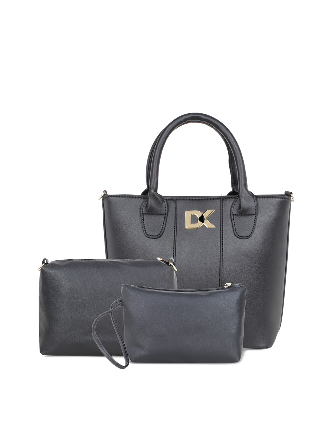 Buy Diana Korr Black Set Of 3 Solid Handheld Bag Handbags for Women