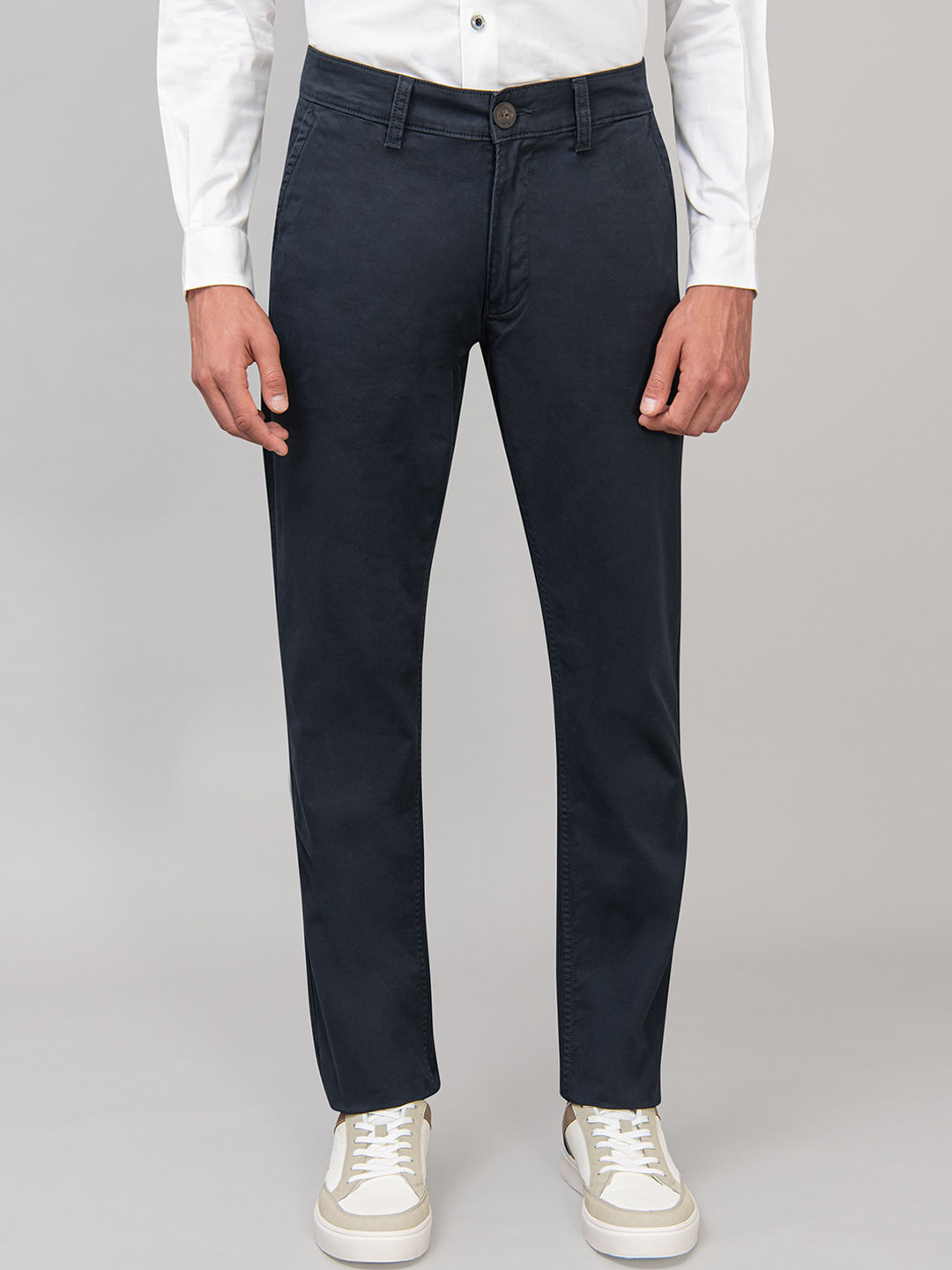 Buy Beverly Hills Polo Club Men Navy Blue Slim Fit Solid Regular ...