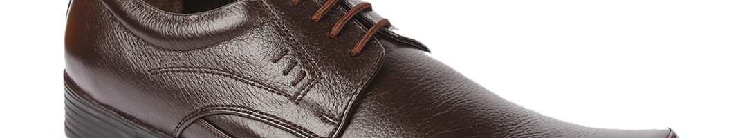 Buy Liberty Men Brown Solid Leather Formal Derbys - Formal Shoes for ...