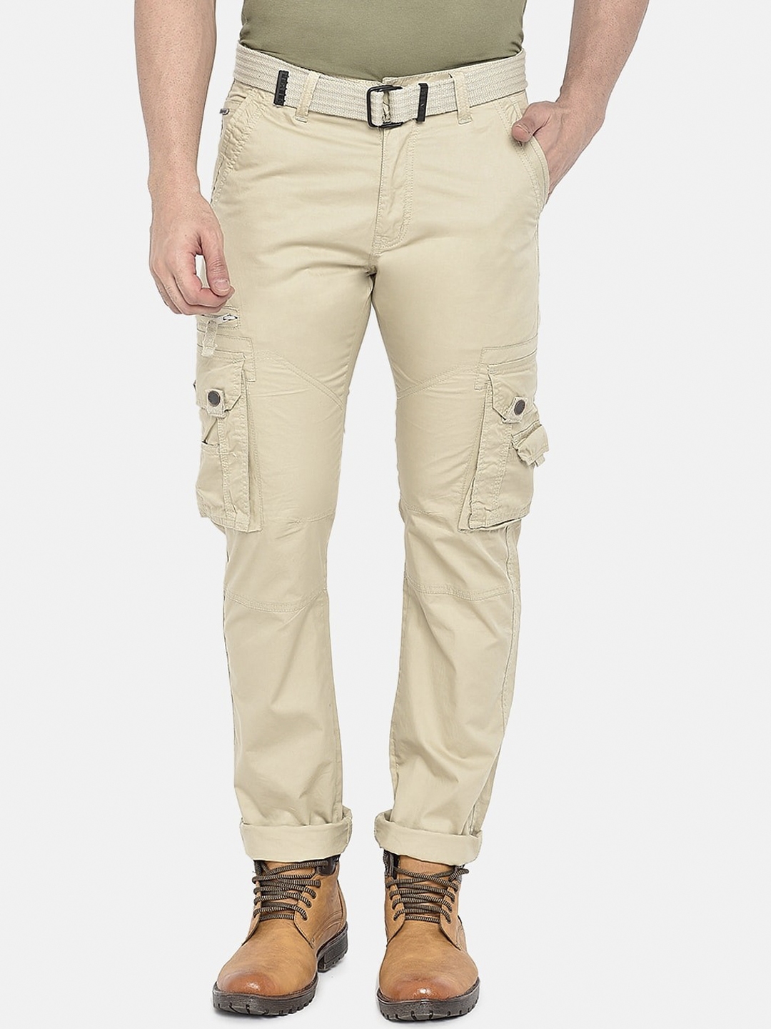beige cargos men's