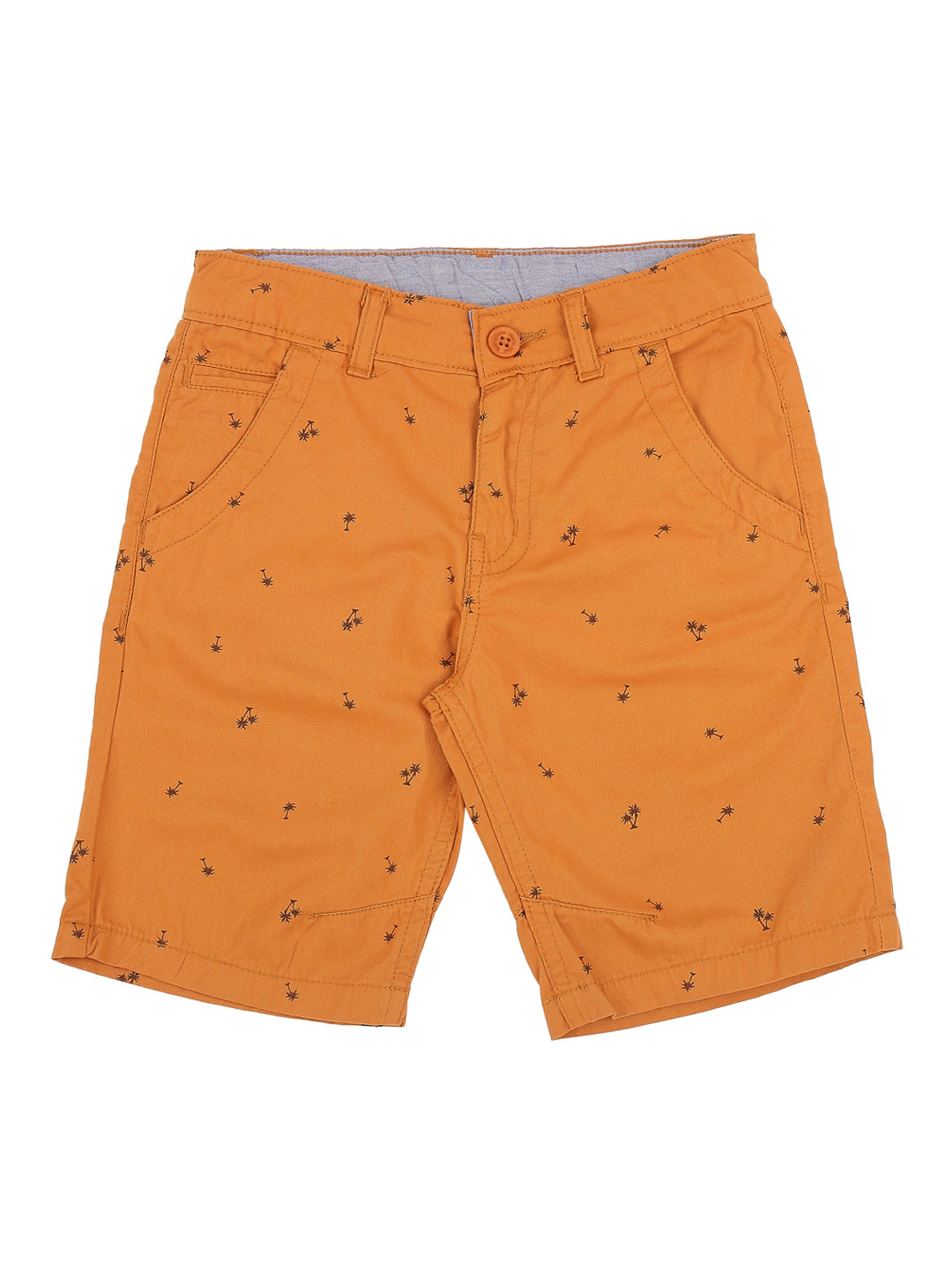 Buy Pantaloons Junior Boys Khaki Printed Regular Fit Regular Shorts