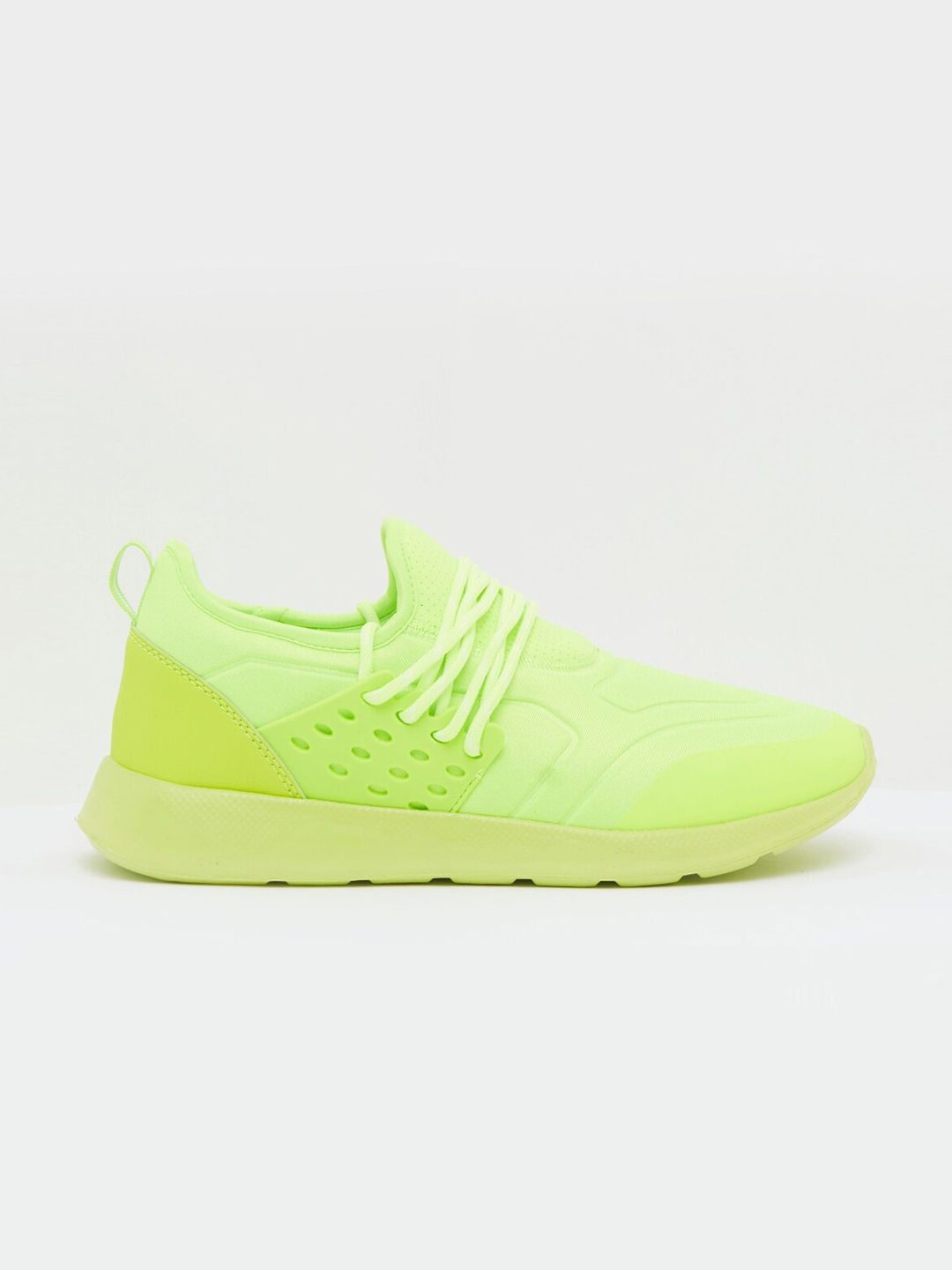 lime green track shoes