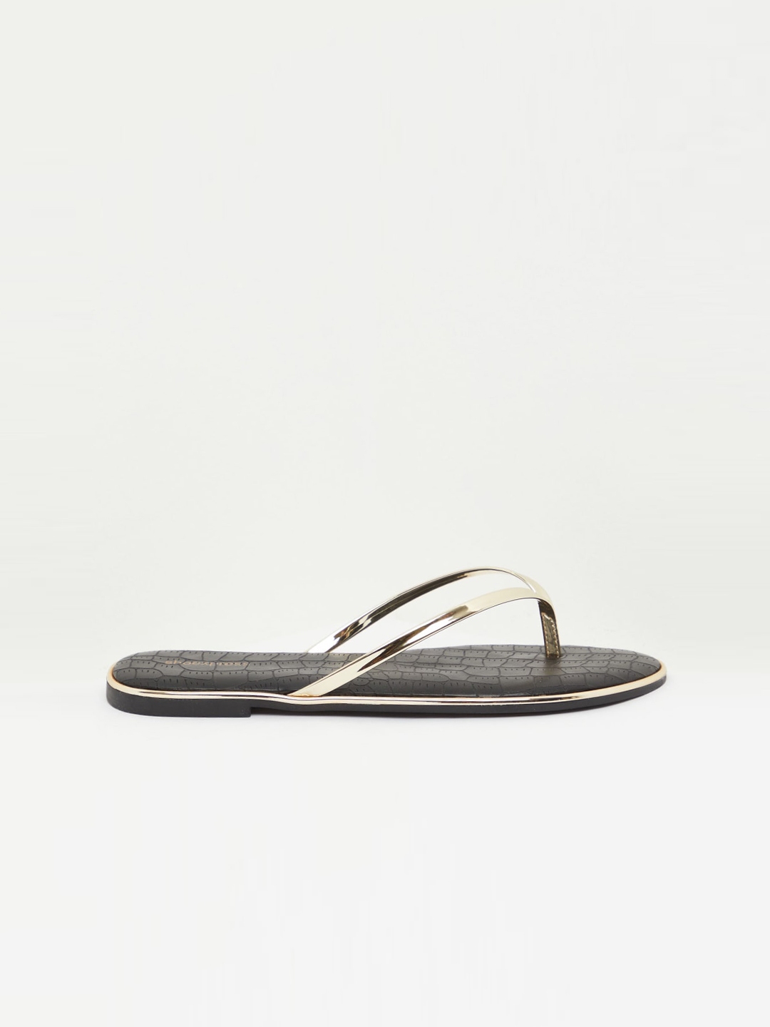 gold flats open toe