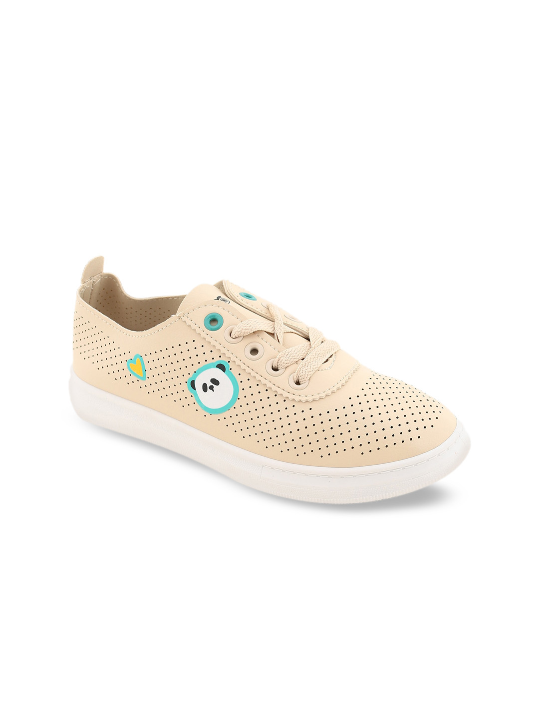 Buy Chumbak Women Beige Printed Sneakers Casual Shoes for Women