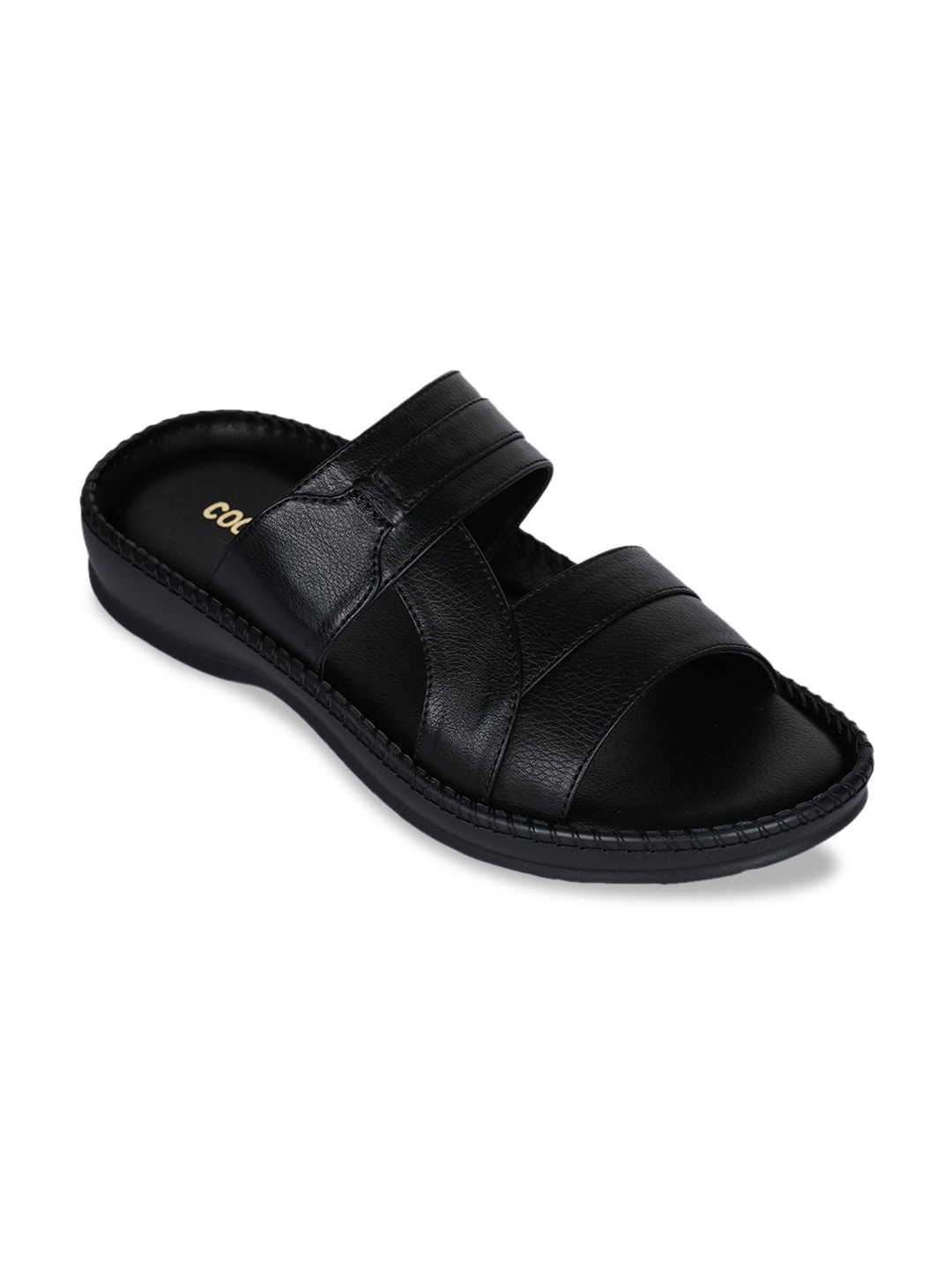 Buy Liberty Men Black Solid Comfort Sandals - Sandals for Men 12451820 ...