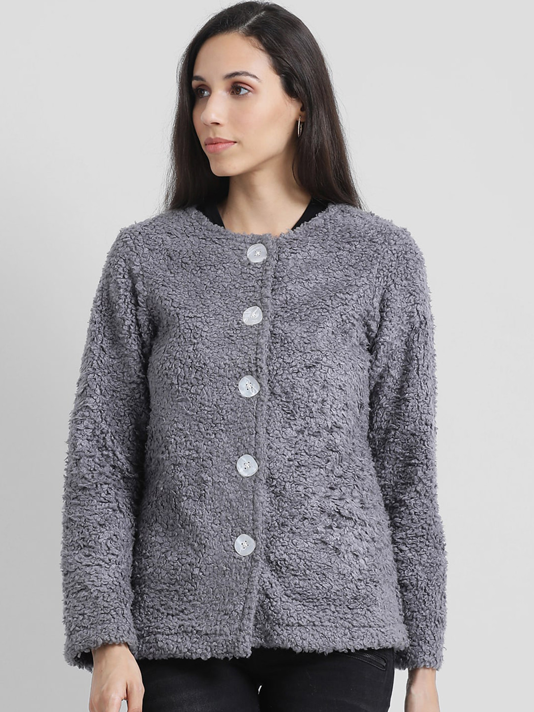 Buy Zink London Women Grey Solid Tailored Jacket - Jackets for Women 12494304 | Myntra