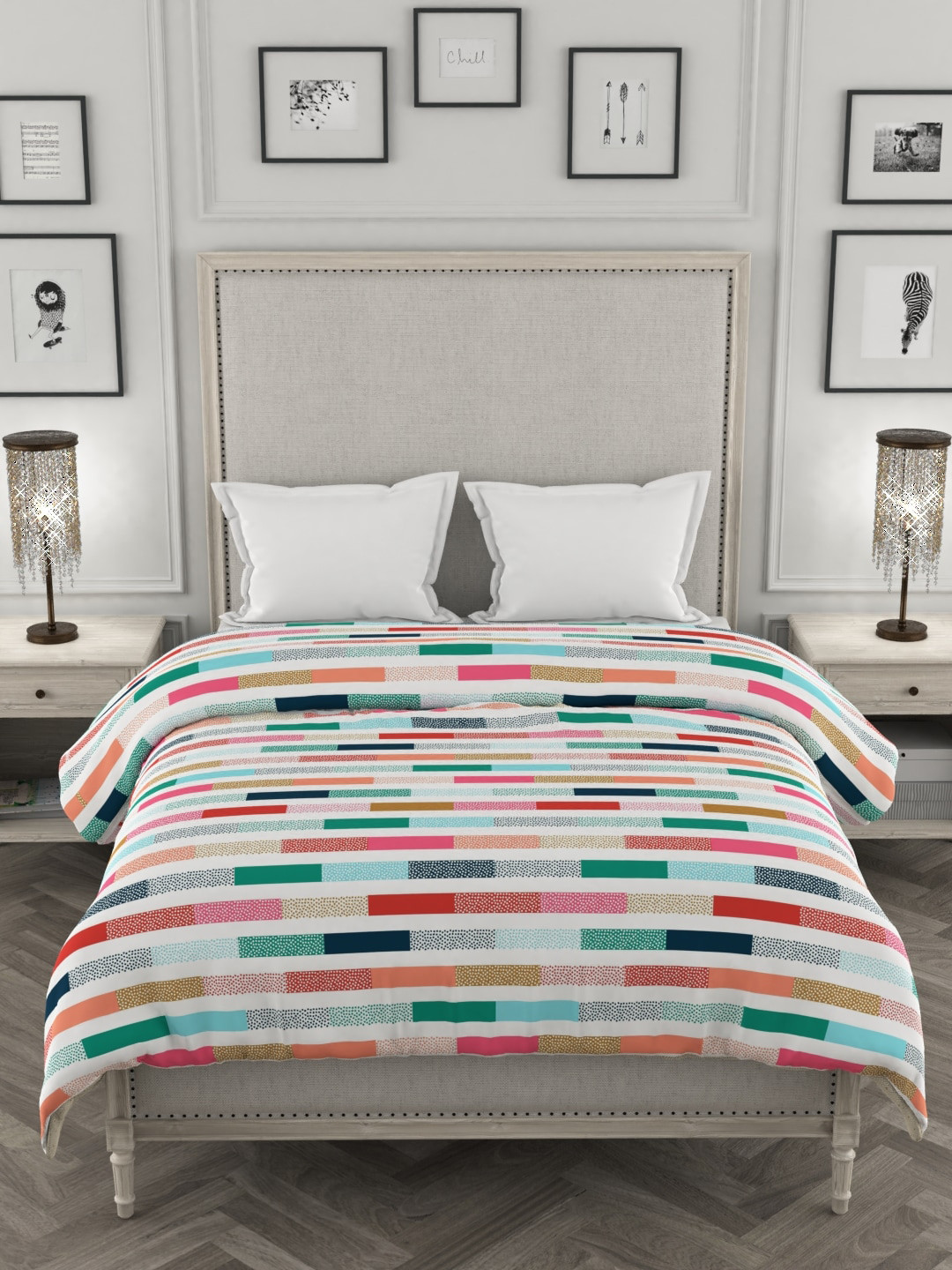 Buy Portico New York Cream Coloured Geometric Heavy Winter 120 GSM