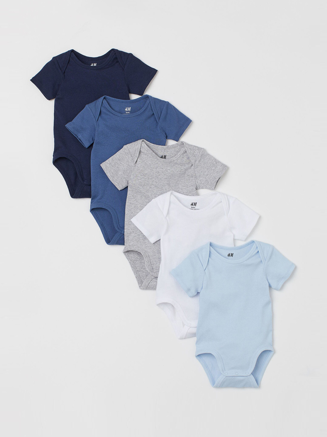 Buy H&M Boys Multicoloured 5 Pack Bodysuits Bodysuit for Boys