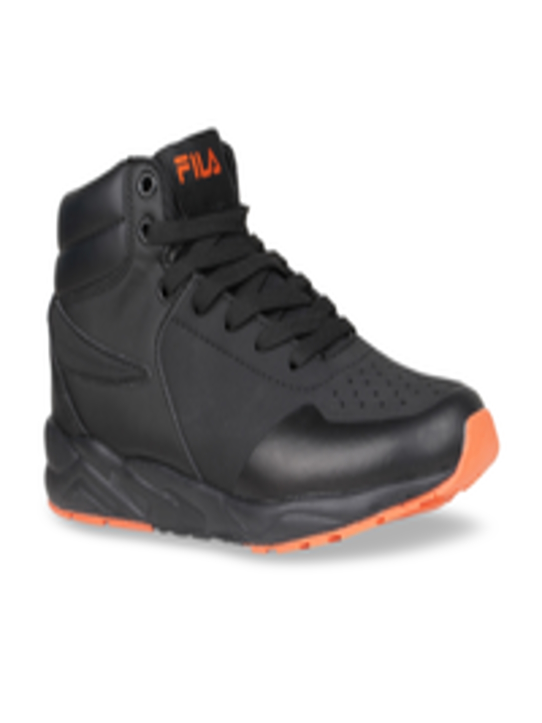 Buy FILA Kids Black & Orange Colourblocked Sneakers - Casual Shoes for
