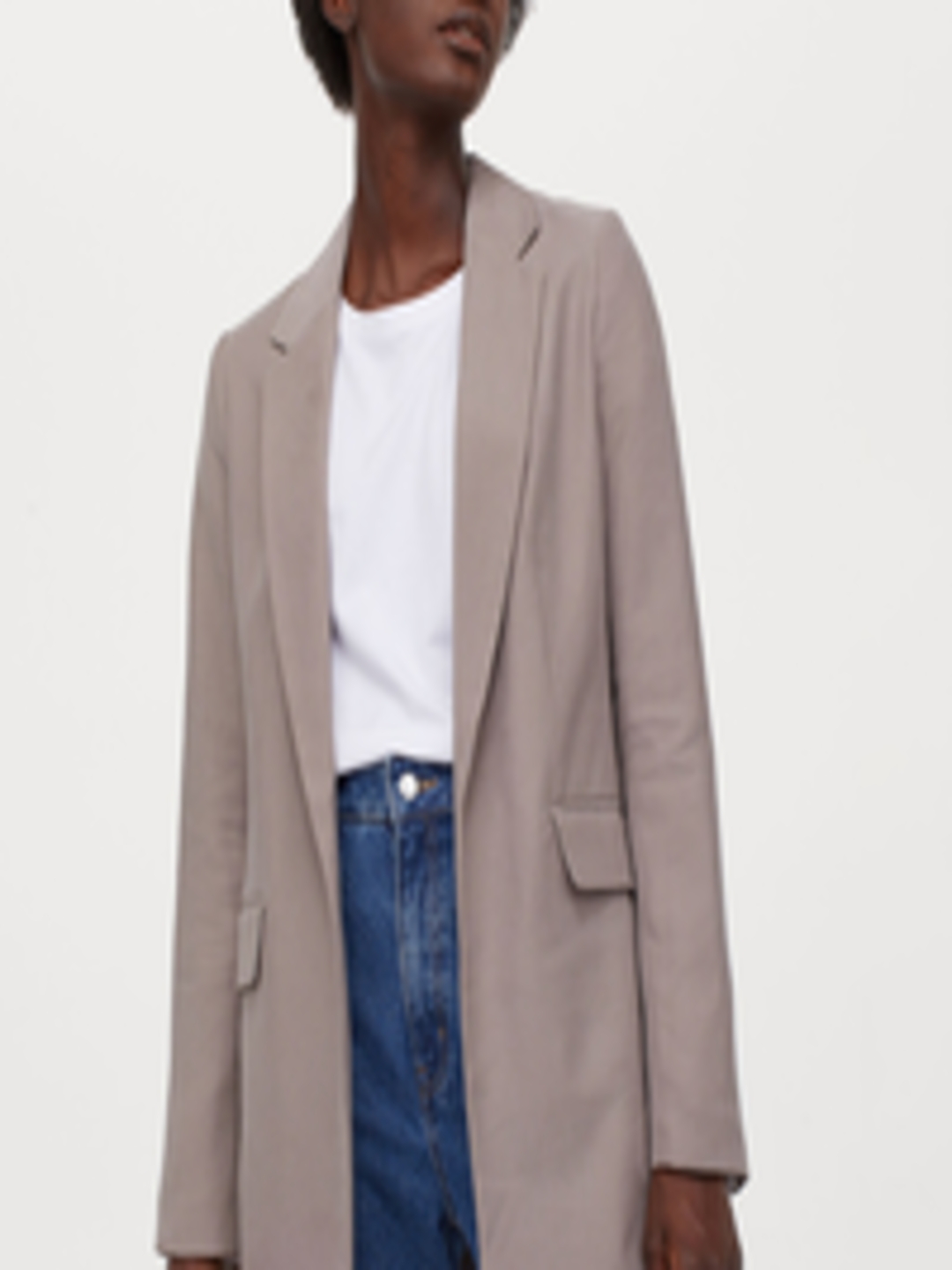 Buy H&M Women Mauve Long Jacket - Blazers for Women 12507584 | Myntra