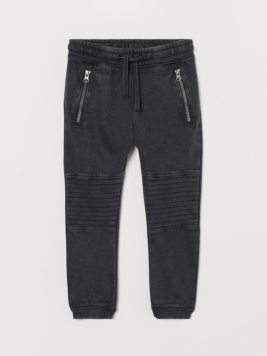 Buy H&M Boys Charcoal Grey Washed Biker Joggers Trousers for Boys