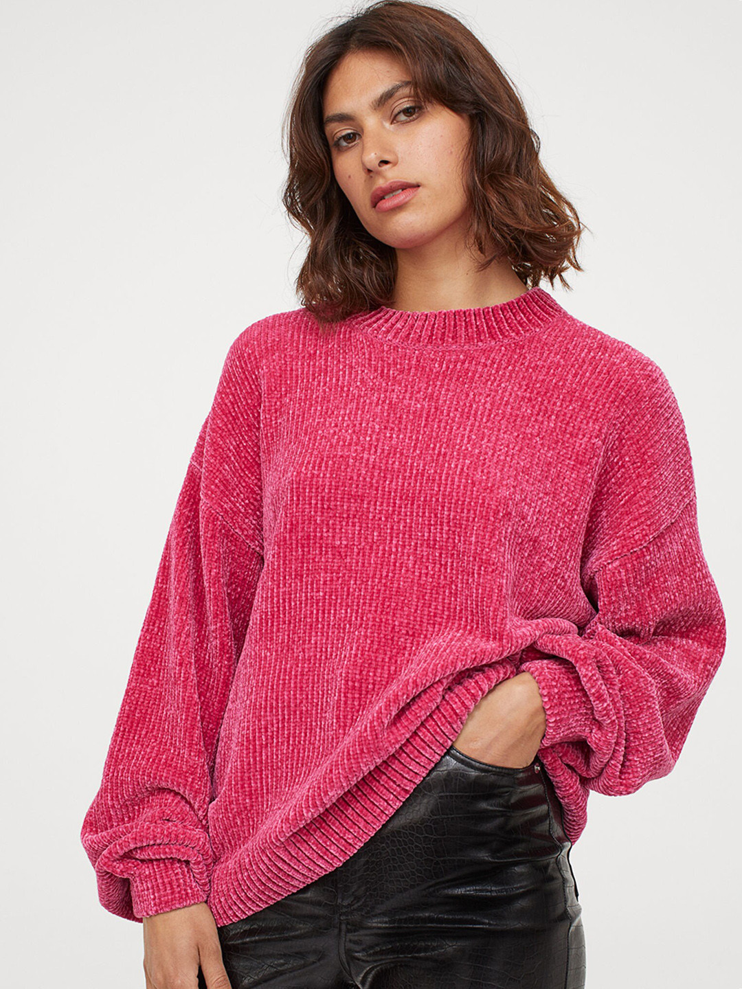 Buy H&M Women Red Chenille Jumper Sweaters for Women 12507894 Myntra