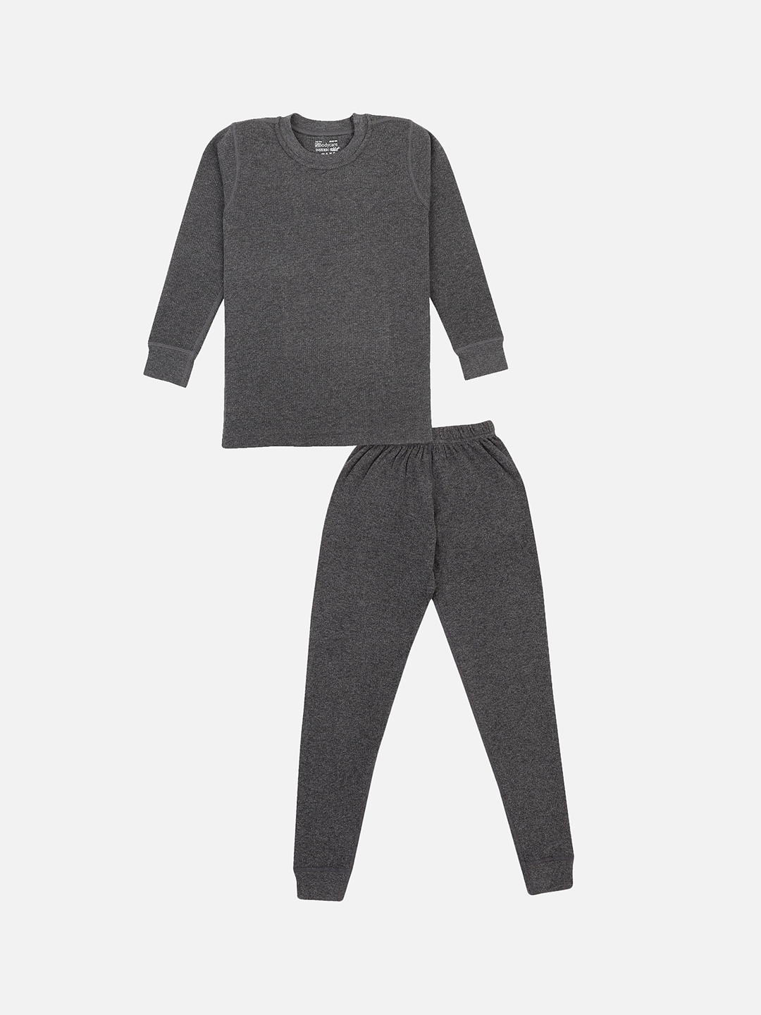 Buy BODYCARE INSIDER Kids Grey Melange Solid Thermal Set Thermal Set