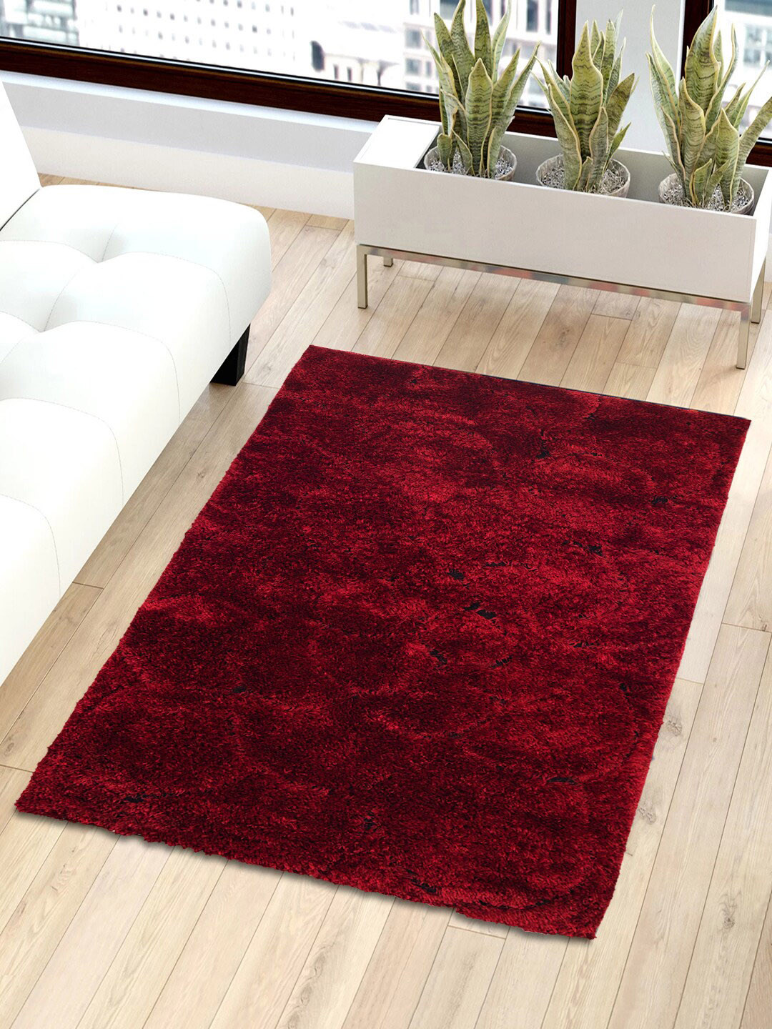 Buy Storyhome Red Solid Anti Skid Carpet Carpets for Unisex 12554776