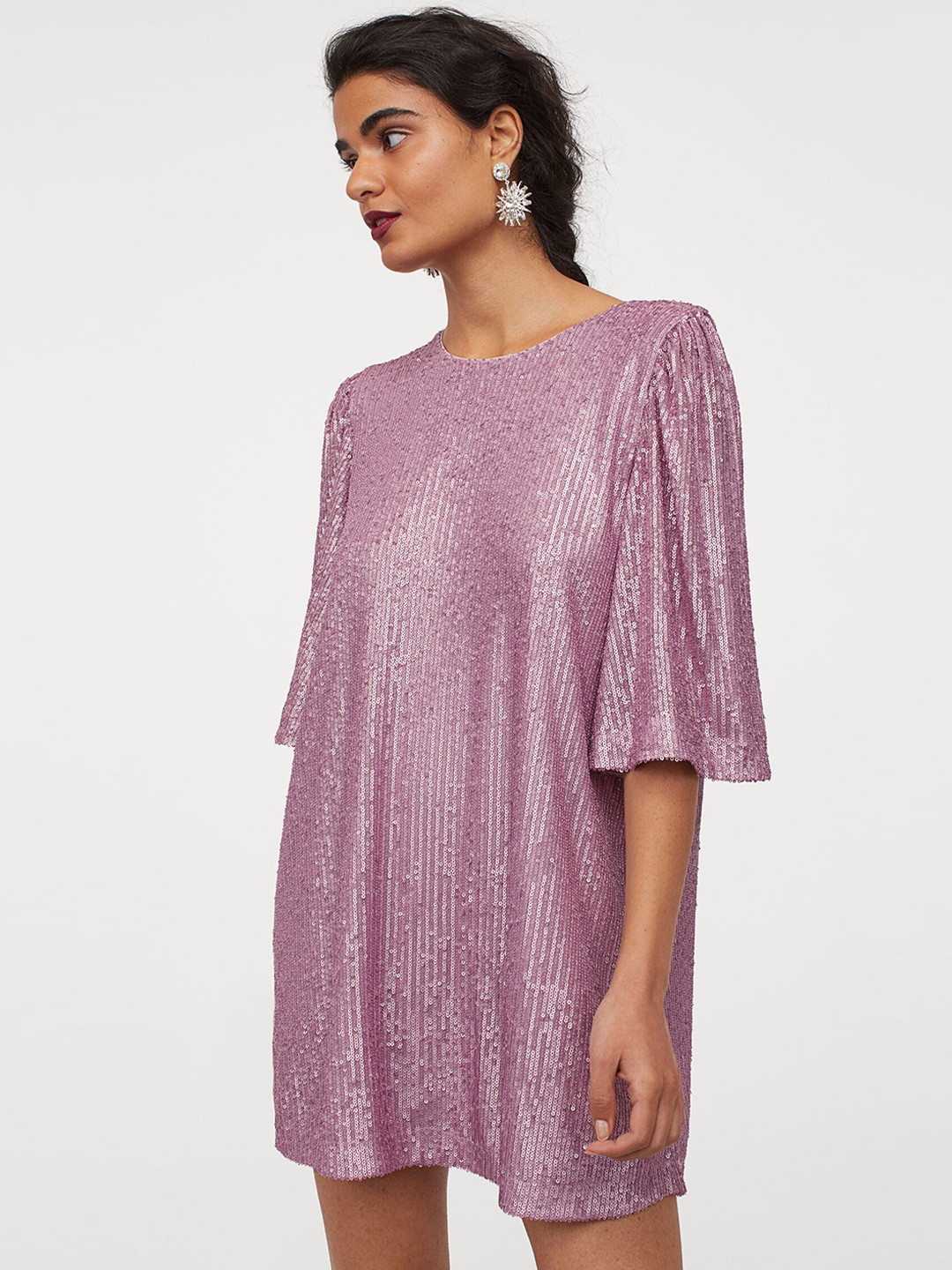 Buy H&M Women Pink Sequined Dress Dresses for Women 12565834 Myntra