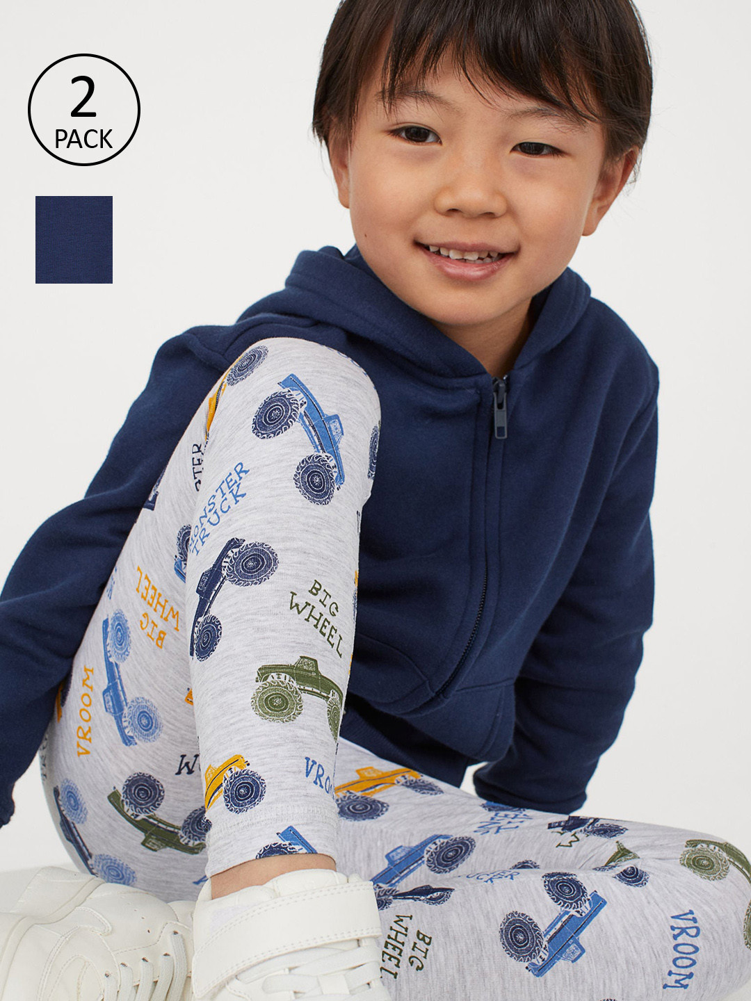 Buy H&M Boys 2 Pack Cotton Leggings Leggings for Boys 12565282 Myntra