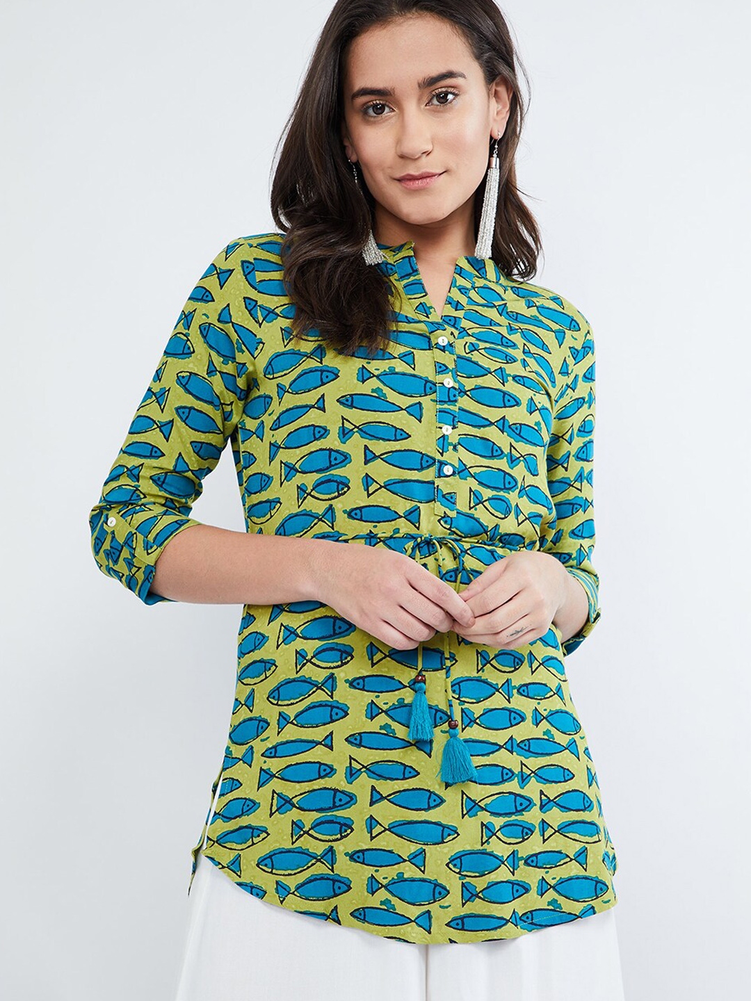 greenish blue kurti