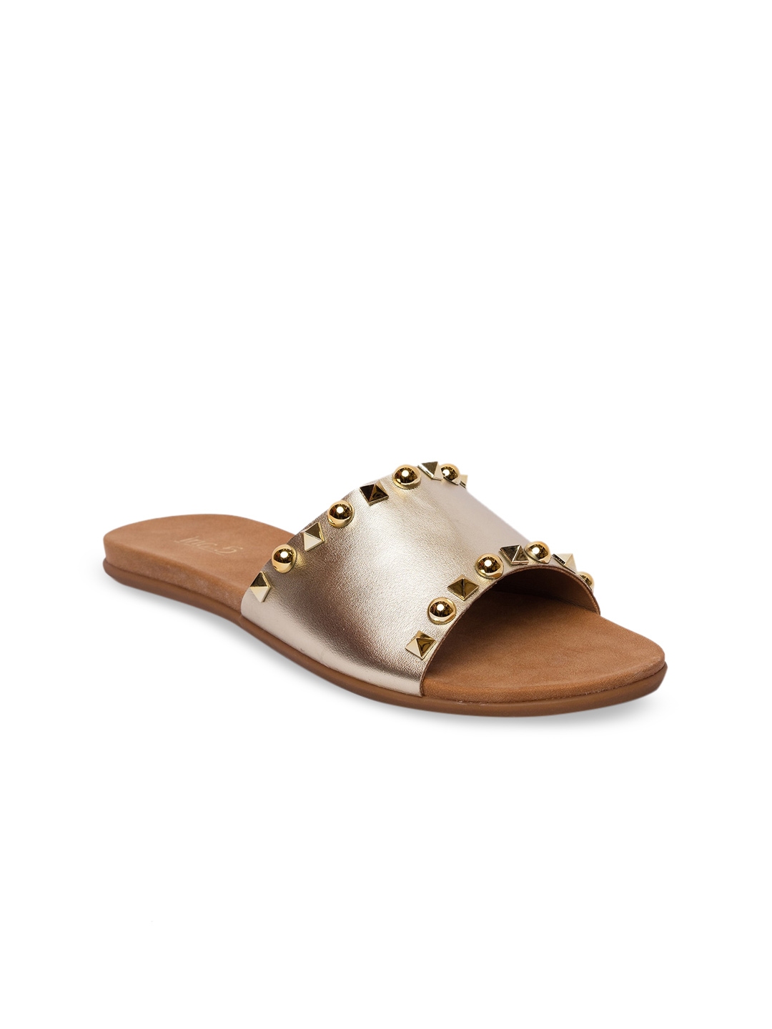 gold flats open toe