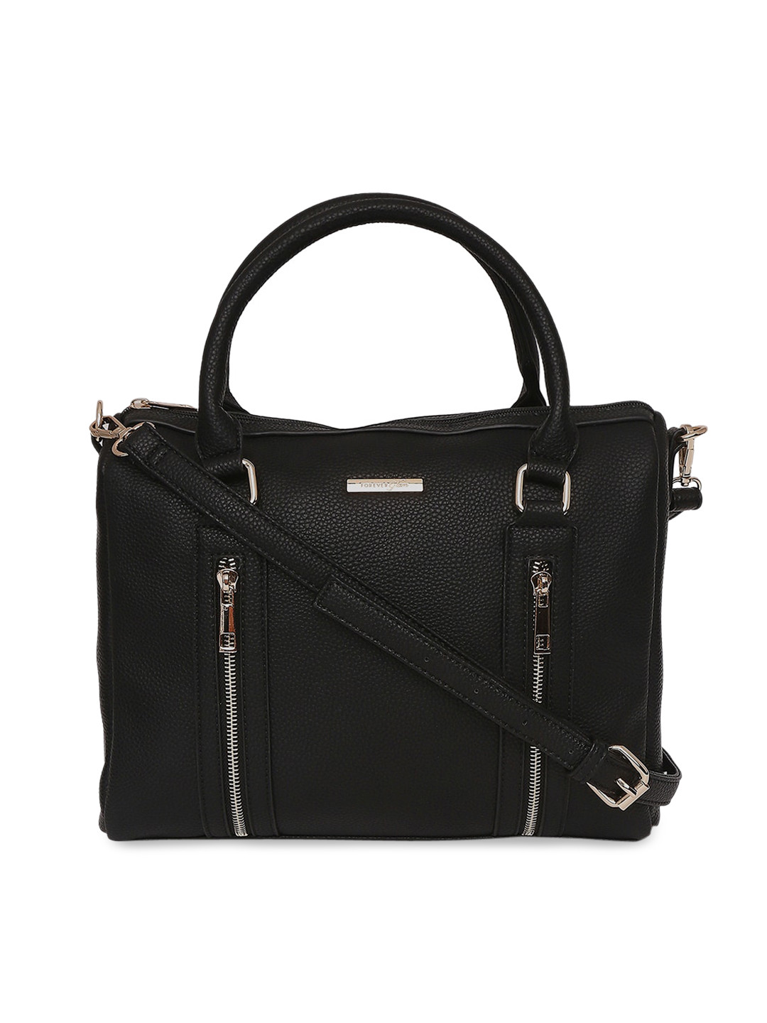 Buy Forever Glam By Pantaloons Black Solid Handheld Bag Handbags for