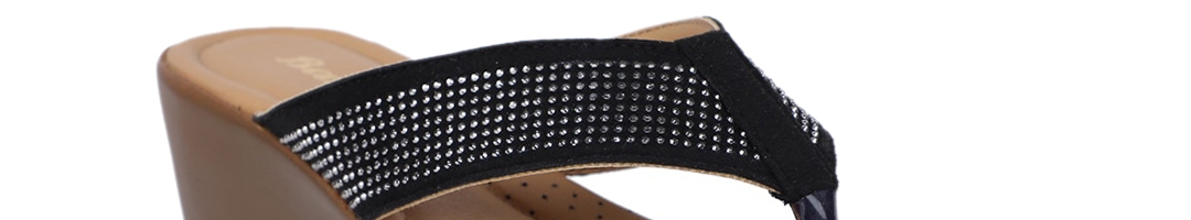 Buy Bata Women Black Embellished Wedges - Heels for Women 12425444 | Myntra