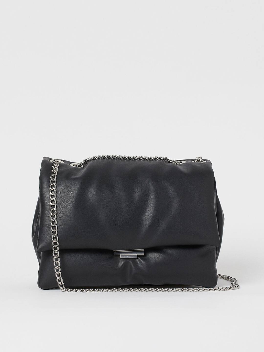 Buy H&M Women Black Solid Padded Shoulder Bag Handbags for Women
