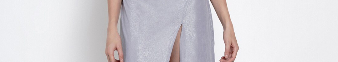 Buy EROTISSCH Silver Coloured Solid Nightdress - Nightdress for Women ...