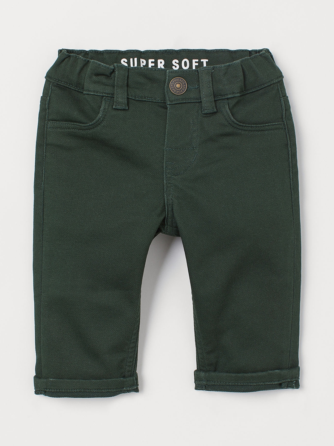 Buy H&M Boys Green Solid Soft Twill Trousers Trousers for Boys 12427272 Myntra