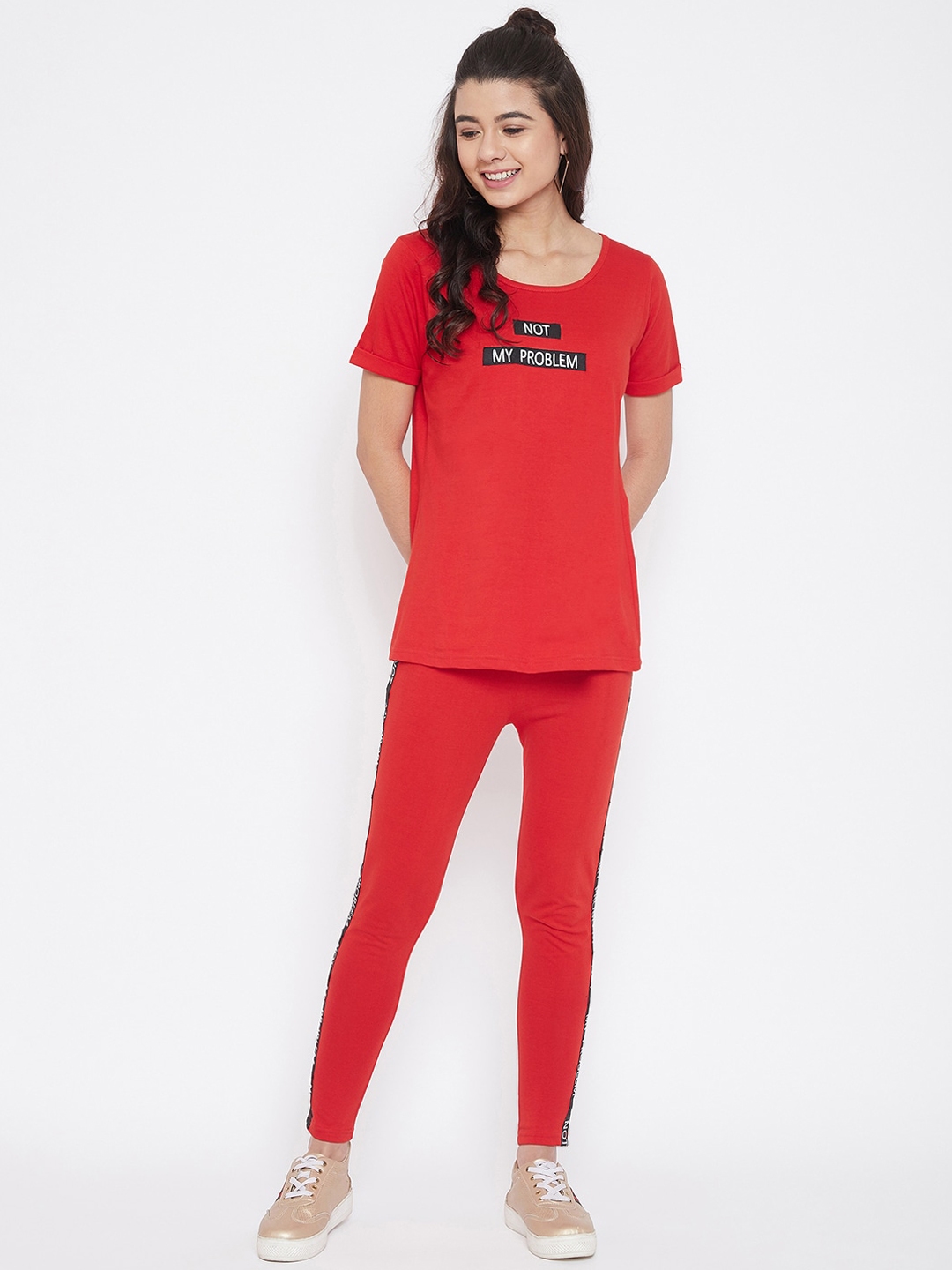 chrome and coral track pants