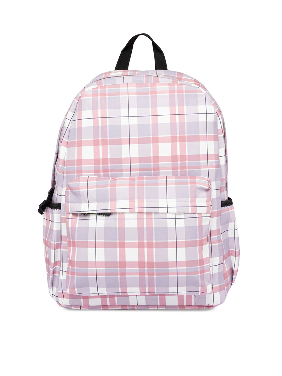 Buy Satchel Bags Women Pink & White Checked Backpack Backpacks for