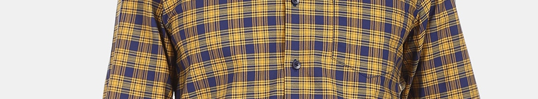 Buy Ruggers Men Yellow & Blue Regular Fit Checked Casual Shirt - Shirts ...
