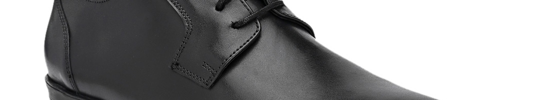Buy CARLO ROMANO Men Black Solid Leather Formal Derbys - Formal Shoes ...