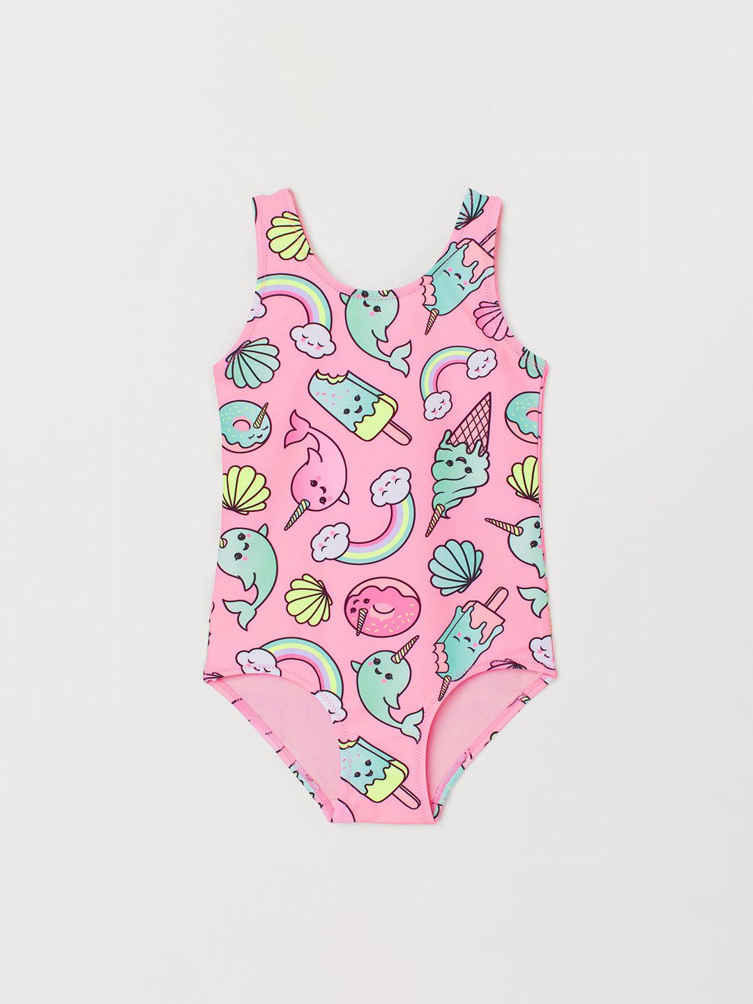Buy H&M Girls Pink Patterned Swimsuit Swimwear for Girls 13432780