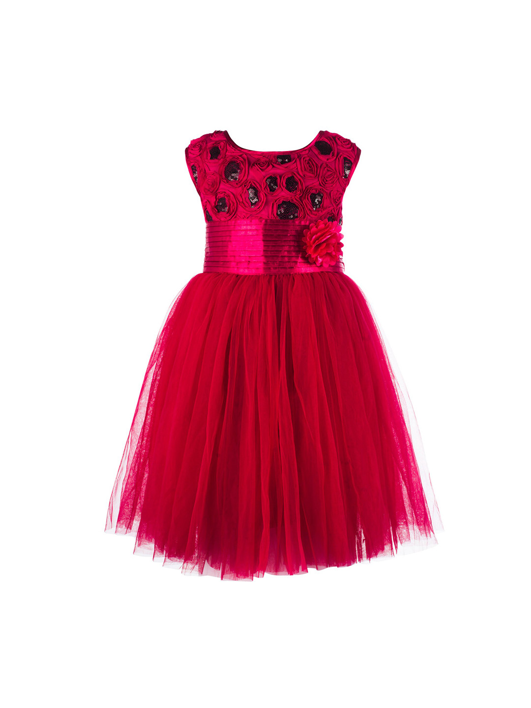Buy Toy Balloon Kids Girls Pink Embellished Maxi Dress - Dresses for