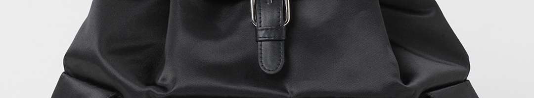 Buy H&M Women Black Solid Nylon Backpack - Backpacks for Women 13441154 ...