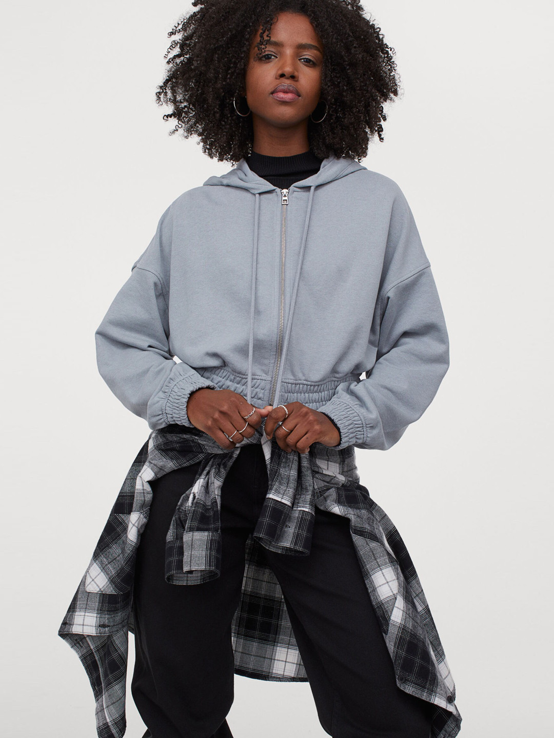myntra crop hoodie