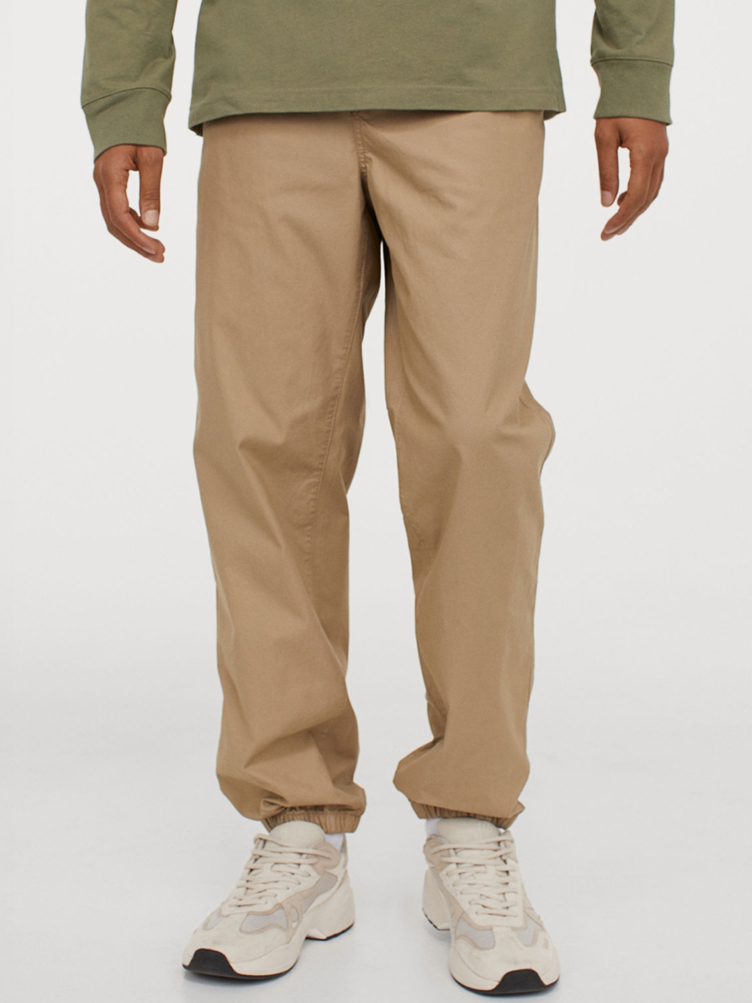 regular fit flat front trousers