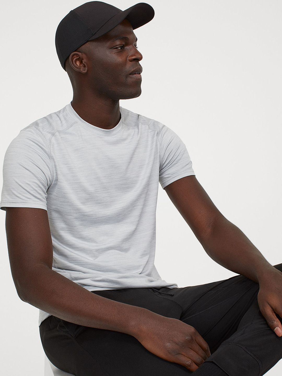 Buy H&M Men Grey Sports Top Muscle Fit Tshirts for Men 13440126 Myntra