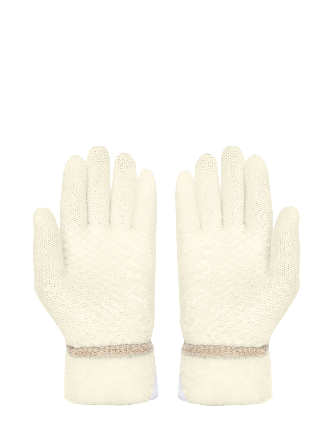 Buy FabSeasons Women Cream Coloured Solid Winter Gloves Gloves for