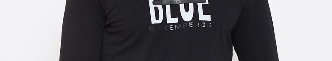 Buy QUBIC Men Black Printed Round Neck T Shirt - Tshirts for Men ...