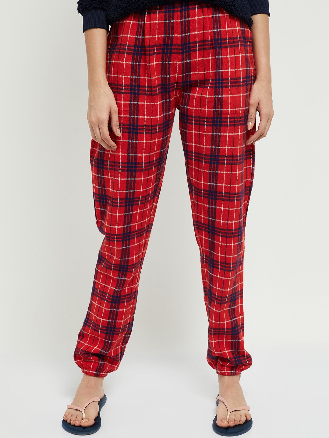 ladies checked lounge pants