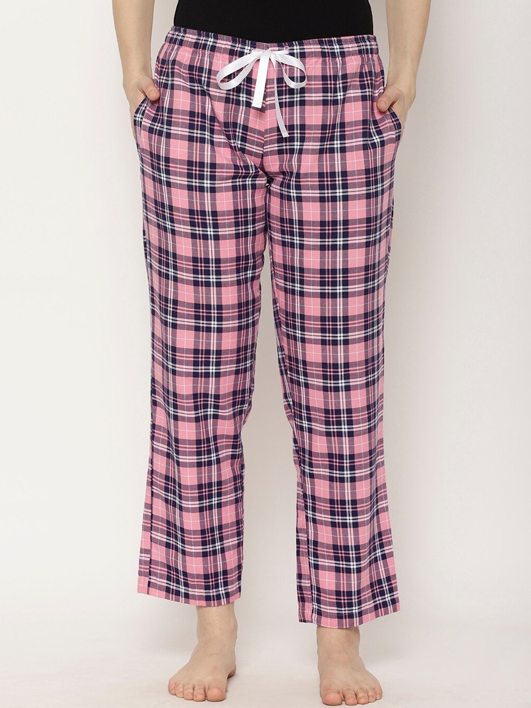 ladies checked lounge pants