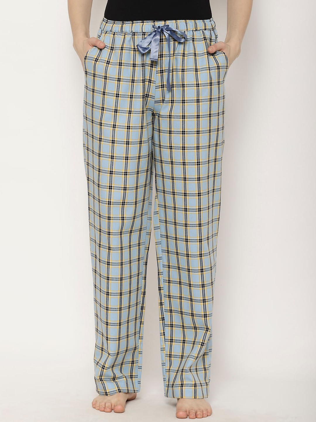 ladies checked lounge pants