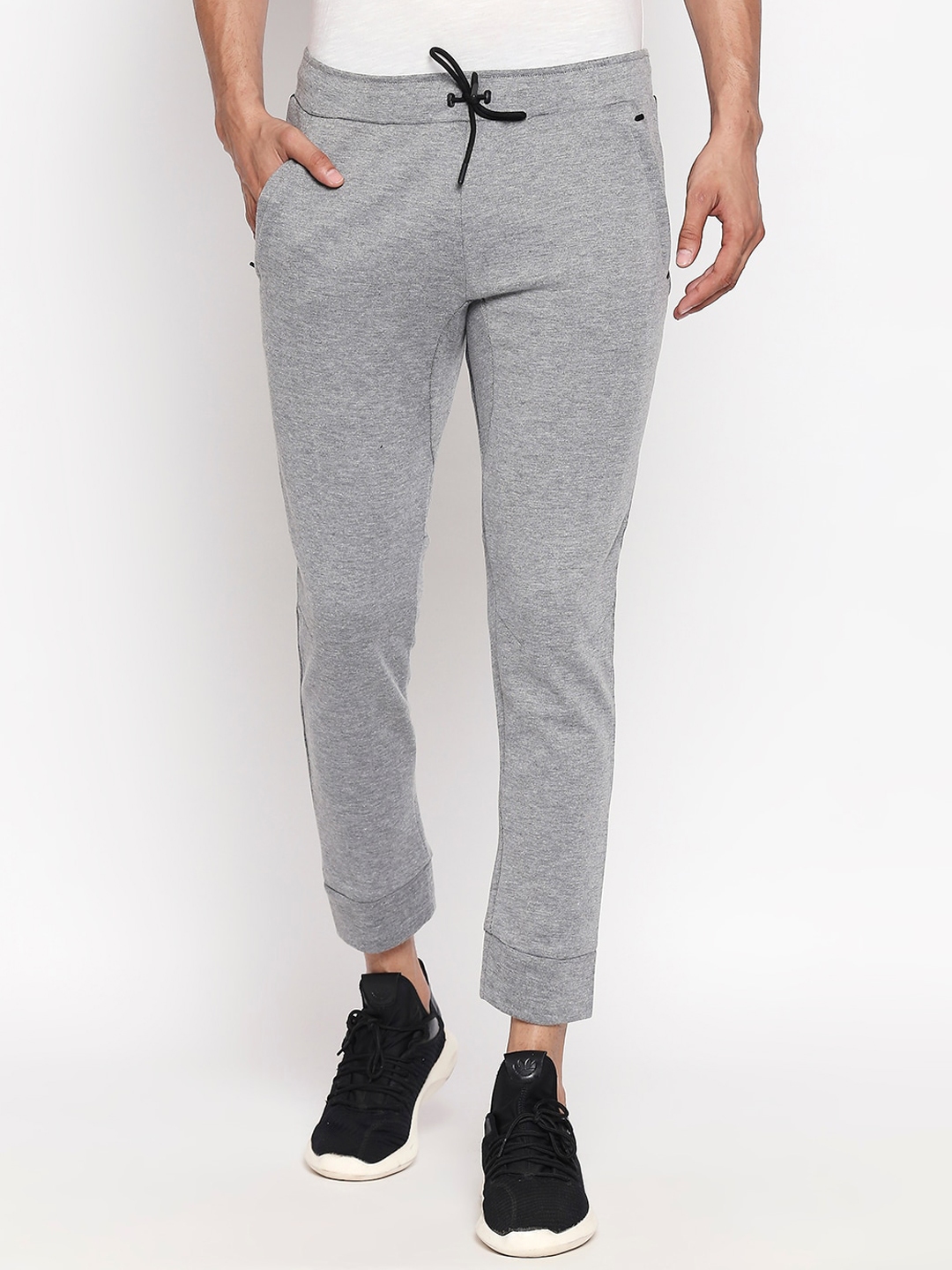 plain grey track pants