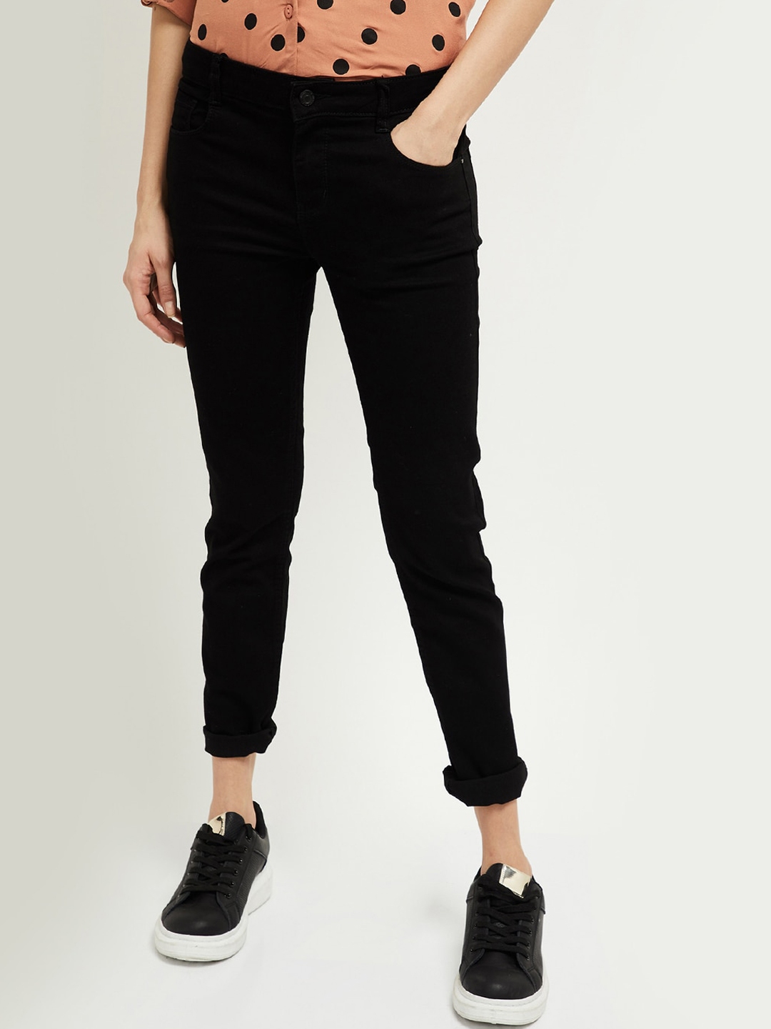 black relaxed fit jeans