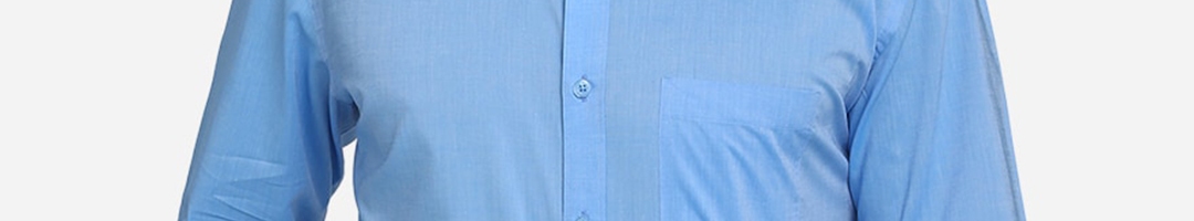 Buy JADE BLUE Men Blue Regular Fit Solid Formal Shirt - Shirts for Men ...